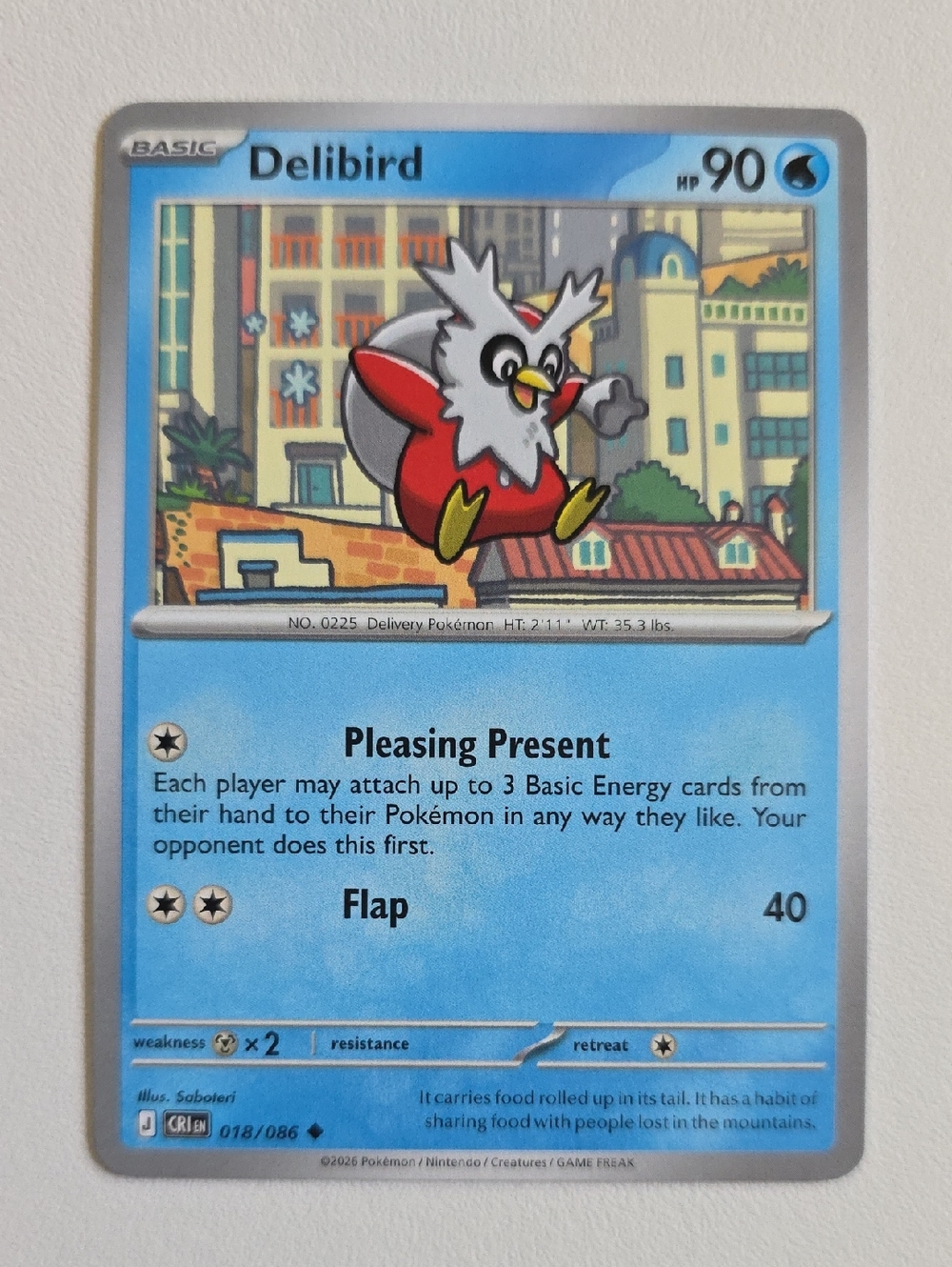 Pokemon Delibird Card